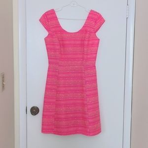 Lilly Pulitzer Rylan Boucle Pink Pop Tweed Dress - Size 6